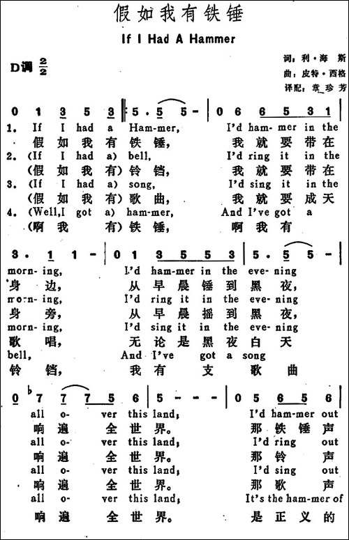 [美]假如我有铁锤-If-I-Had-A-Hammer
