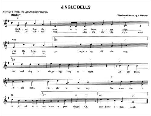 JINGLE-BELLS-五线谱