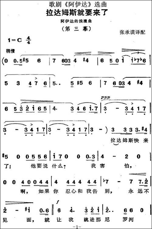 歌剧《阿伊达》选曲：拉达姆斯就要来了
