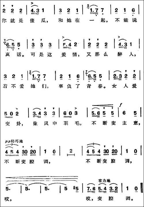 歌剧《弄臣》选曲：公爵之歌——女人爱变卦-第三幕