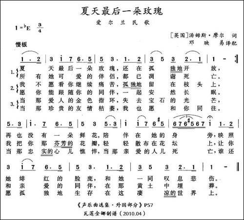 夏天里最后一朵玫瑰-爱尔兰
