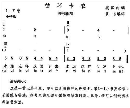 循环卡农-英