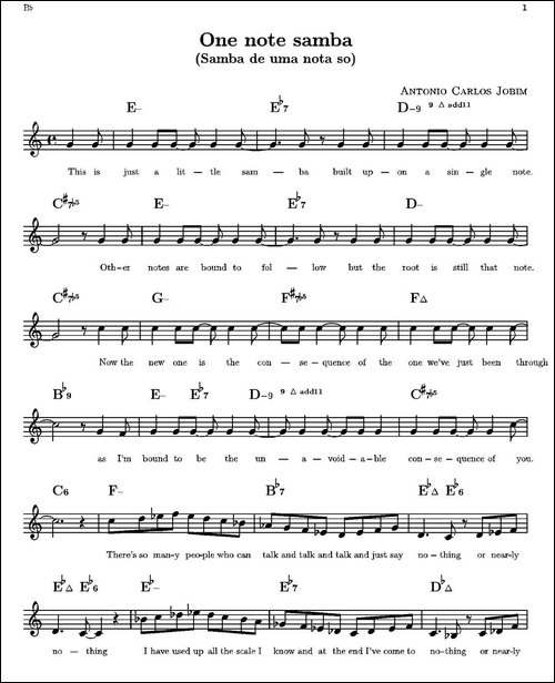 One-note-samba