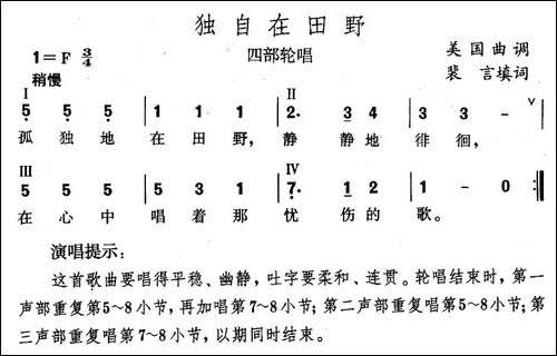 独自在田野-美