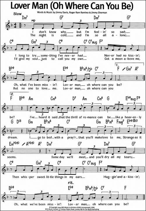 蓝调音乐：Lover-Man-Oh-Where-Can-You-Be