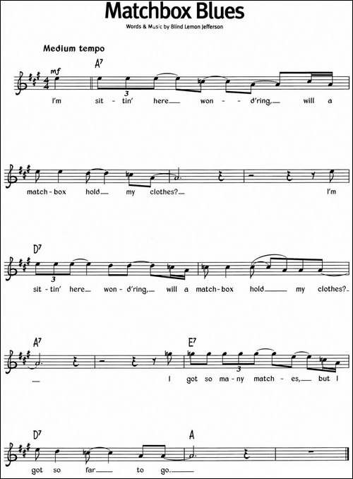 蓝调音乐：Matchbox-Blues