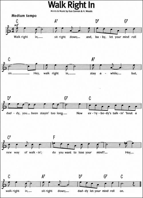 蓝调音乐：Walk-Right-In