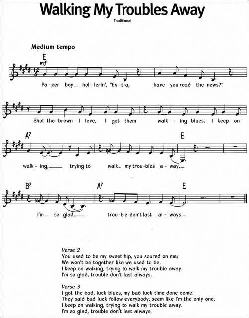 蓝调音乐：Walking-My-Troubles-Away