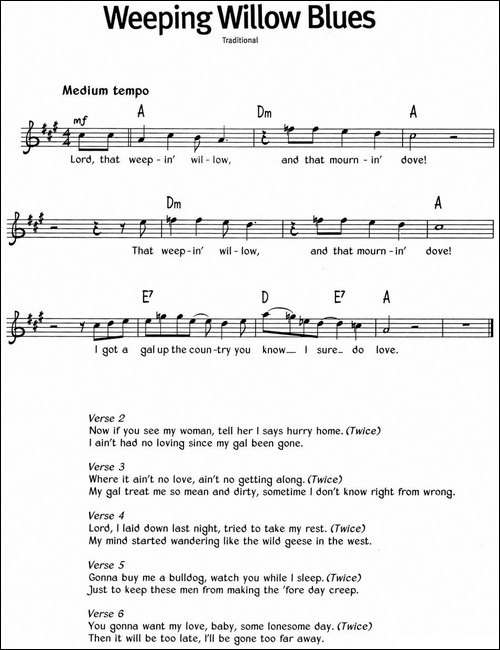 蓝调音乐：Weeping-Willow-Blues