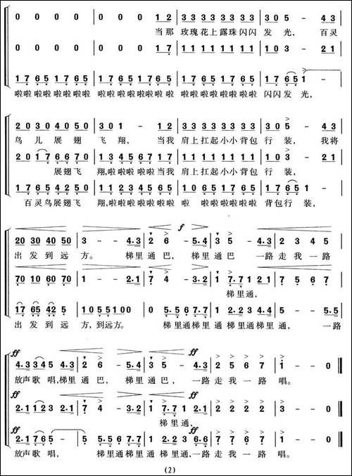 田野在召唤-同声三部合唱-[意]