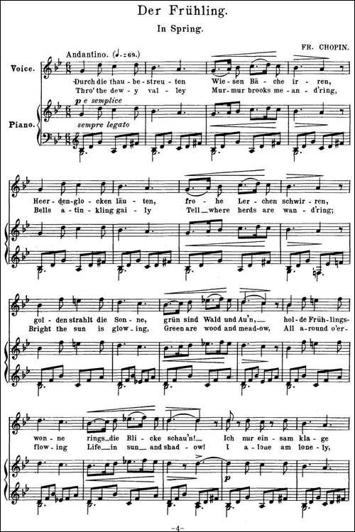 Chopin-17-Polish-Songs-Op.74，No.2-Der-Fruhling.-In-Spring.