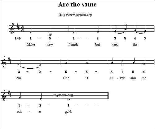 Are-the-same-线简谱混排版、英文儿歌