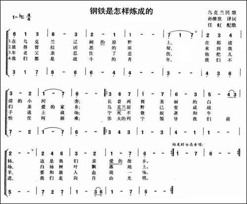 [乌克兰]钢铁是怎样炼成的-合唱-
