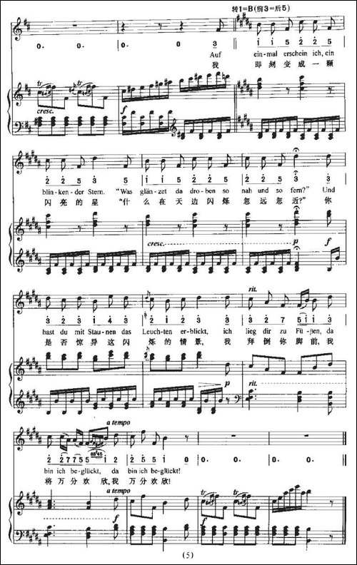 Sehnsucht-渴望--中外文对照、正谱+简谱