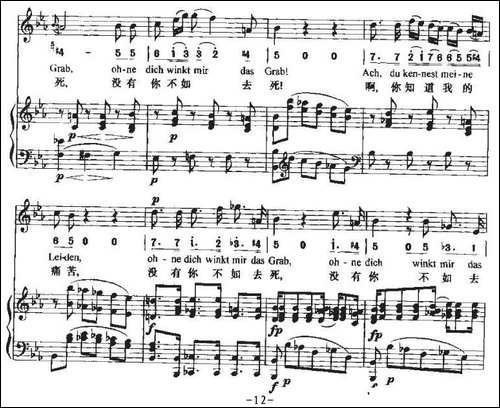 Ha，Treuloser-嘿，负心人-中外文对照、正谱+简谱