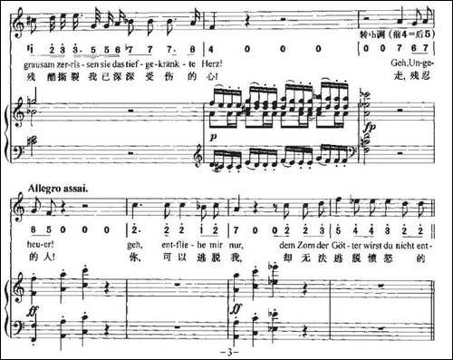 Ha，Treuloser-嘿，负心人-中外文对照、正谱+简谱