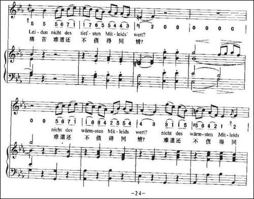 Ha，Treuloser-嘿，负心人-中外文对照、正谱+简谱