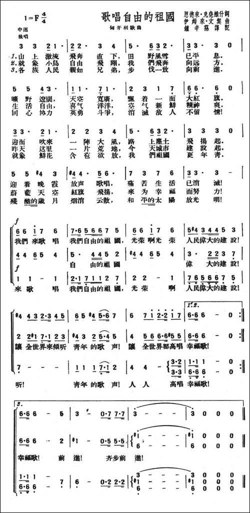 歌唱自由的祖国-合唱-[匈牙利]