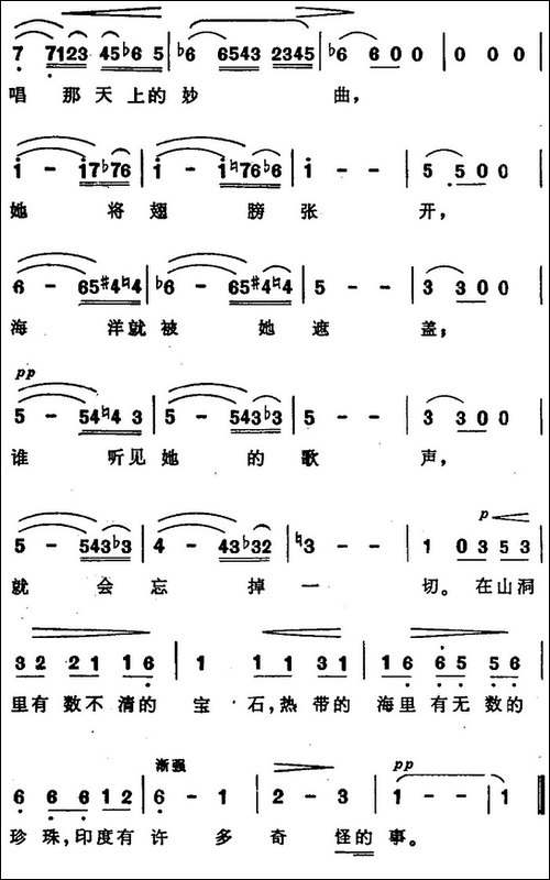 印度客商之歌-选自苏联歌剧《萨特科》--简谱