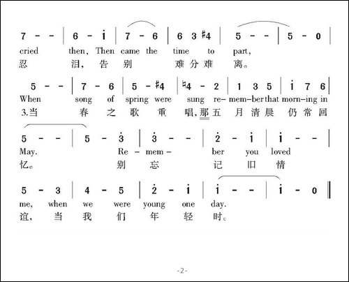 当我们年轻时-美国电影《翠堤春晓》插曲