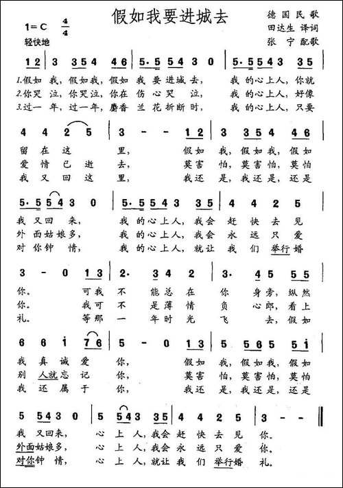 假如我要进城去-德