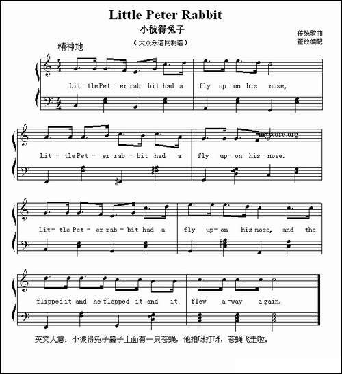 Little-Peter-Rabbit-小彼得兔子-英文儿歌弹唱