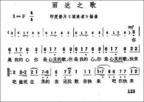 [印度]丽达之歌-电影《流浪者》插曲-