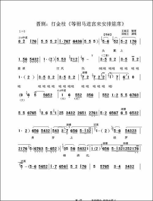 [晋剧]等驸马进宫来安排筵席-《打金枝》选段