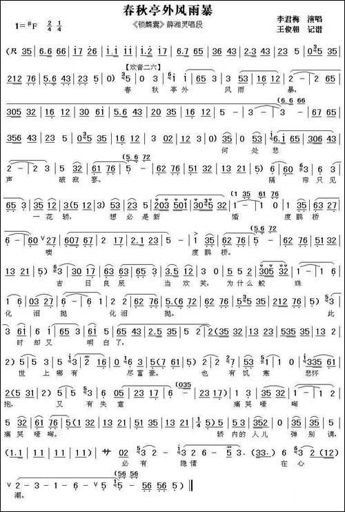 [秦腔]-春秋亭外风雨暴-《锁麟囊》薛湘灵唱段-王