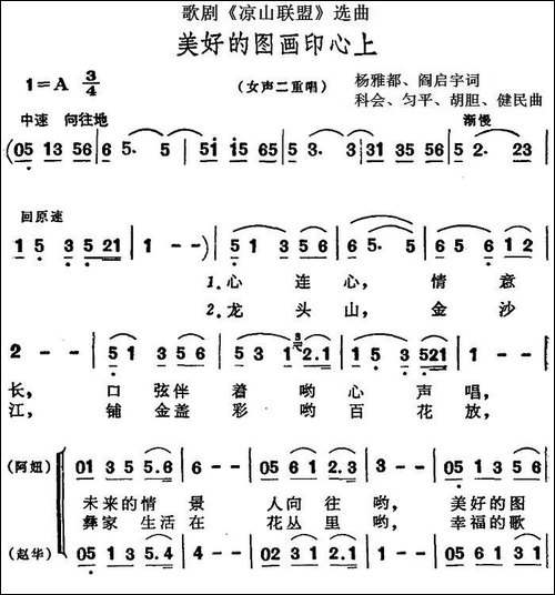 歌剧《凉山联盟》选曲：美好的图画印心上