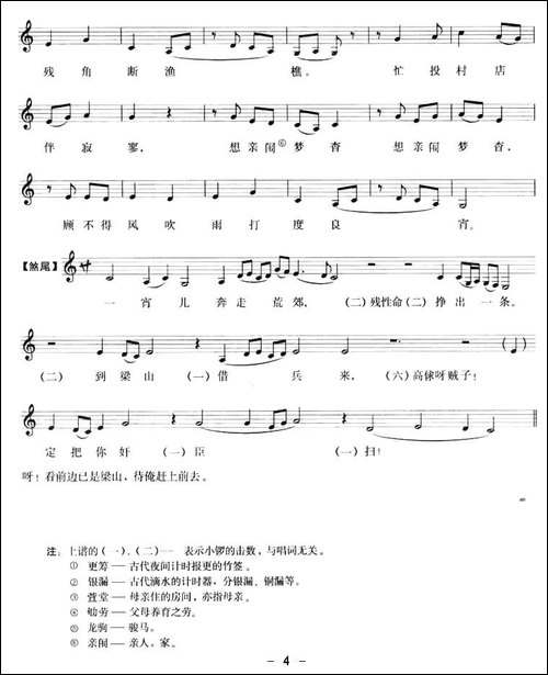 [昆曲]望家乡，去路遥-《林冲夜奔》选段--五线谱