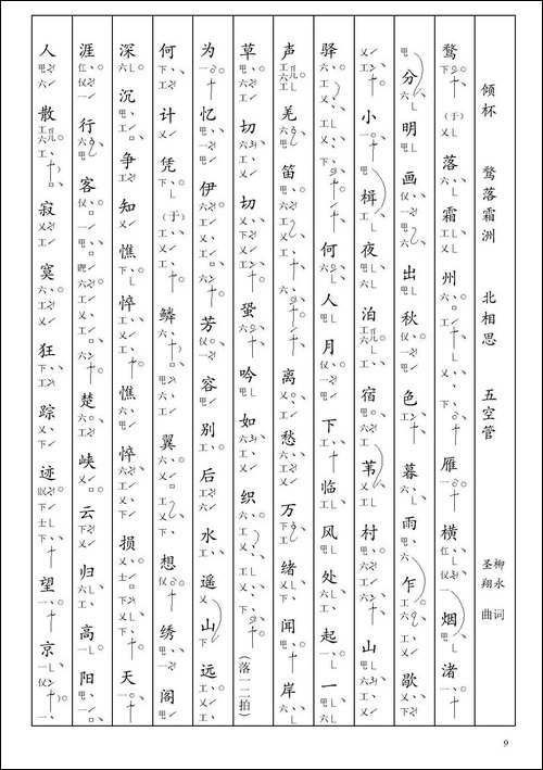 [南音工X谱]-倾杯-鹜落霜洲-柳永--北相思