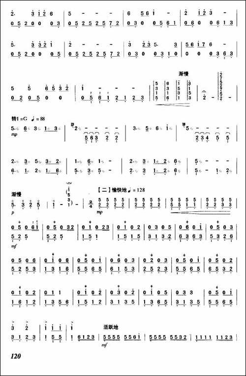 绿城的春天-扬琴谱