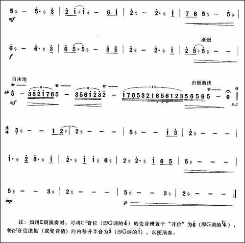 弯弯的月亮-扬琴谱
