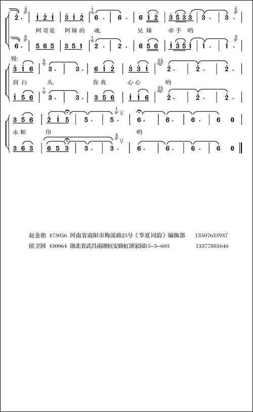 痴情的爱-赵金朝词-侯卫国曲