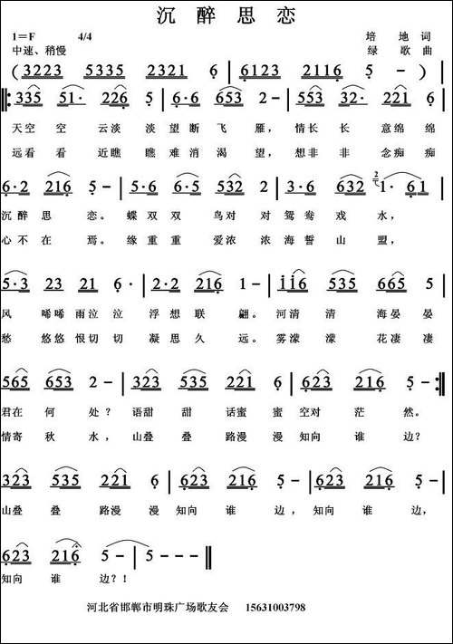 沉醉思恋
