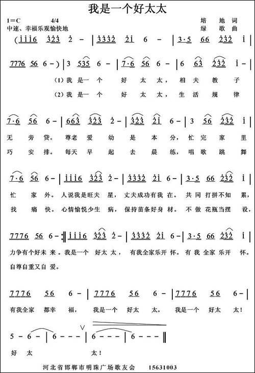 我是一个好太太