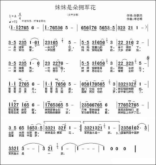 妹妹是朵拥军花