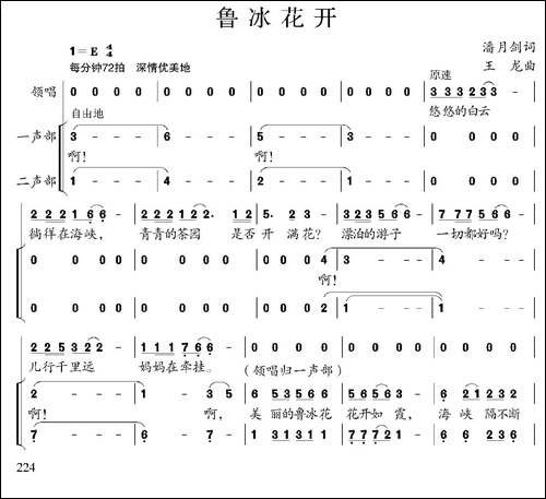 鲁冰花开-合唱